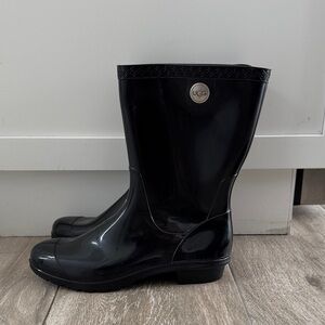 UGG Glossy Black Waterproof Boots